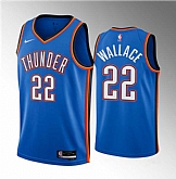 Men's Oklahoma City Thunder #22 Cason Wallace Blue 2023 Draft Icon Edition Stitched Basketball Jersey,baseball caps,new era cap wholesale,wholesale hats